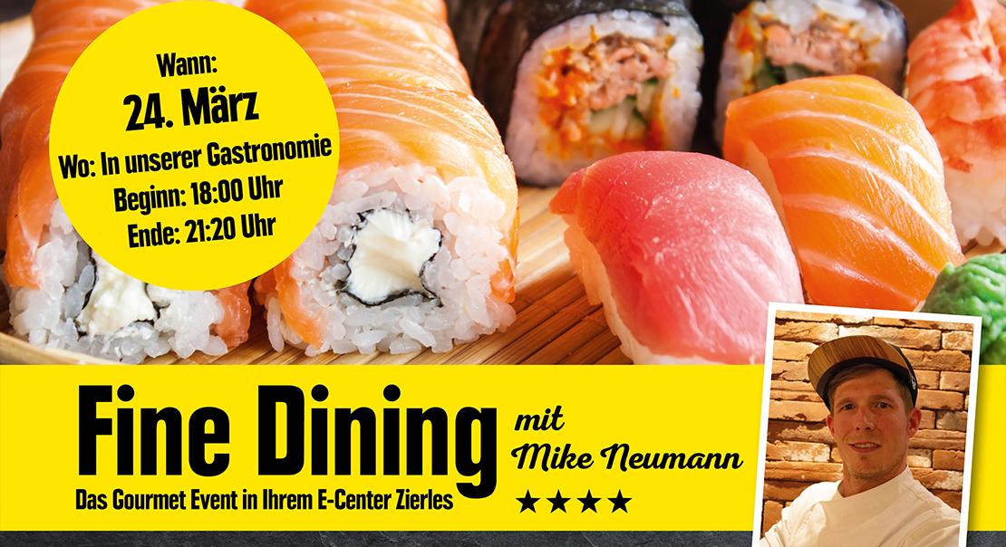 Unser Sushi Kurs 2023 mit Mike Neumann bei EDEKA Zierles